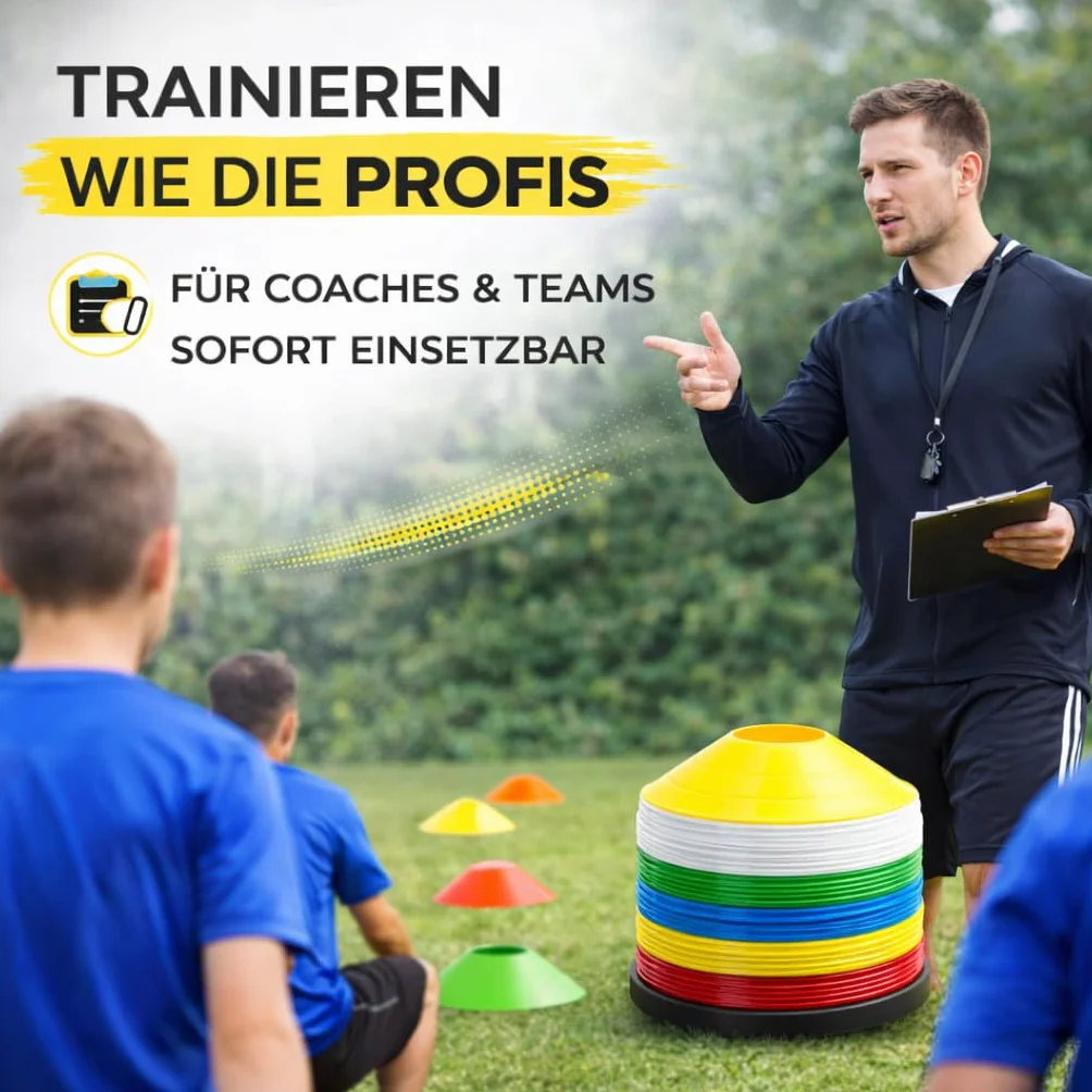 Cônes de marquage Slalom pour football, athlétisme - Accessoires d'entraînement