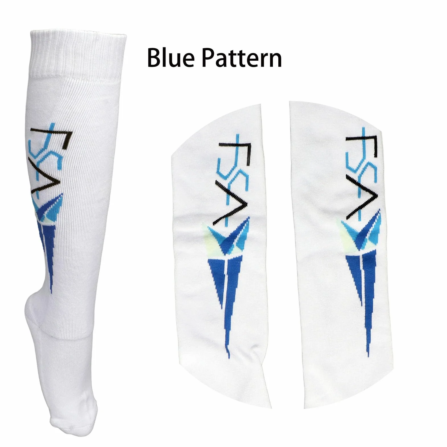 Chaussettes d'escrime pour Adultes, Bas de Protection Absorbant la Transpiration Bleu épaissi