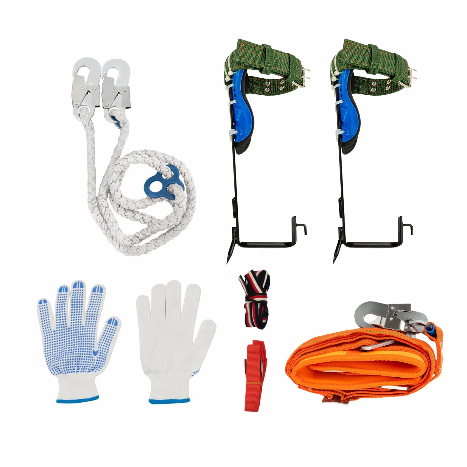 Kit d'équipement d'escalade pour arbres, crampons forestiers, pointes avec bande de sécurité