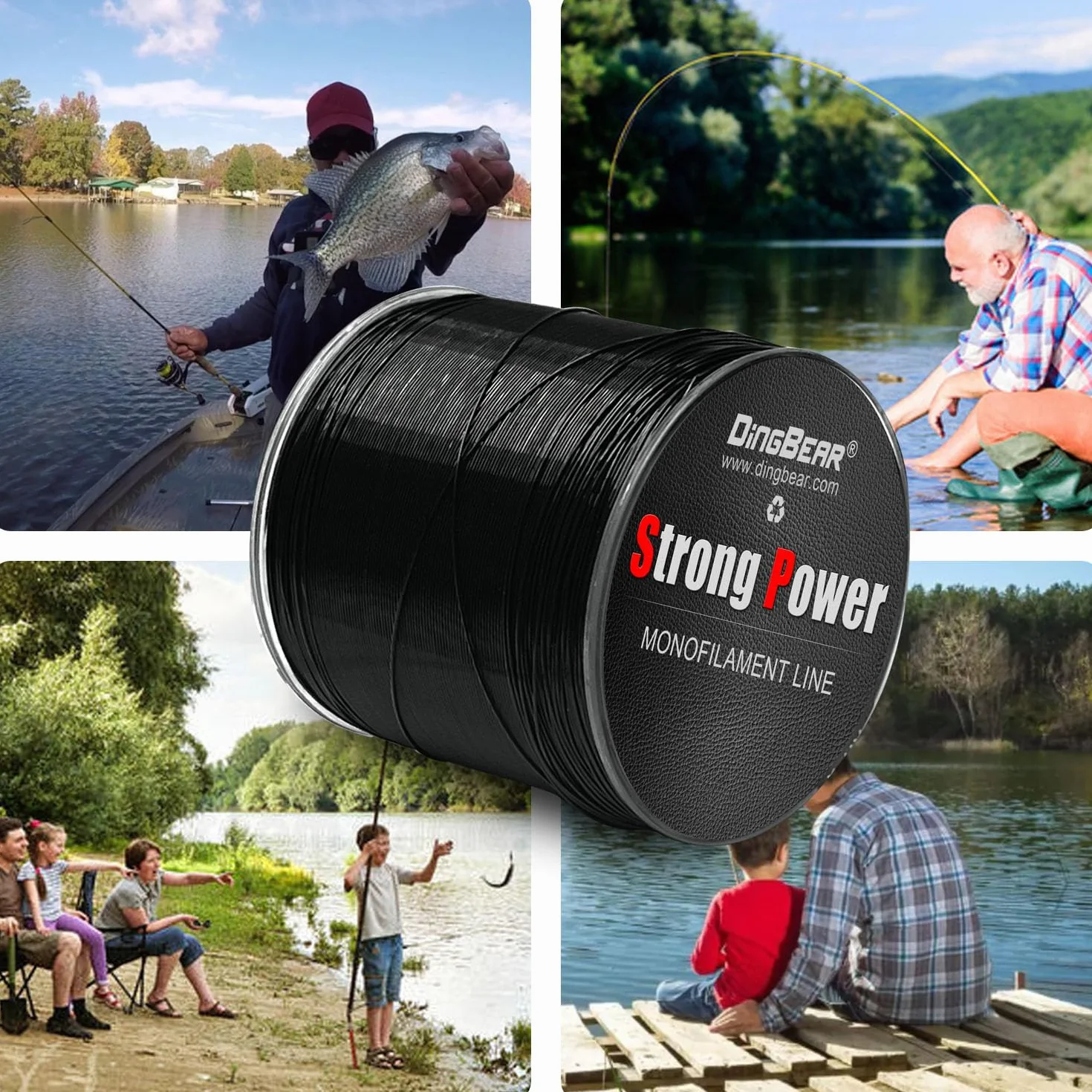 Ligne de Pêche en Nylon Monofilament 200/500/1000M 5-35lb 4 Couleurs