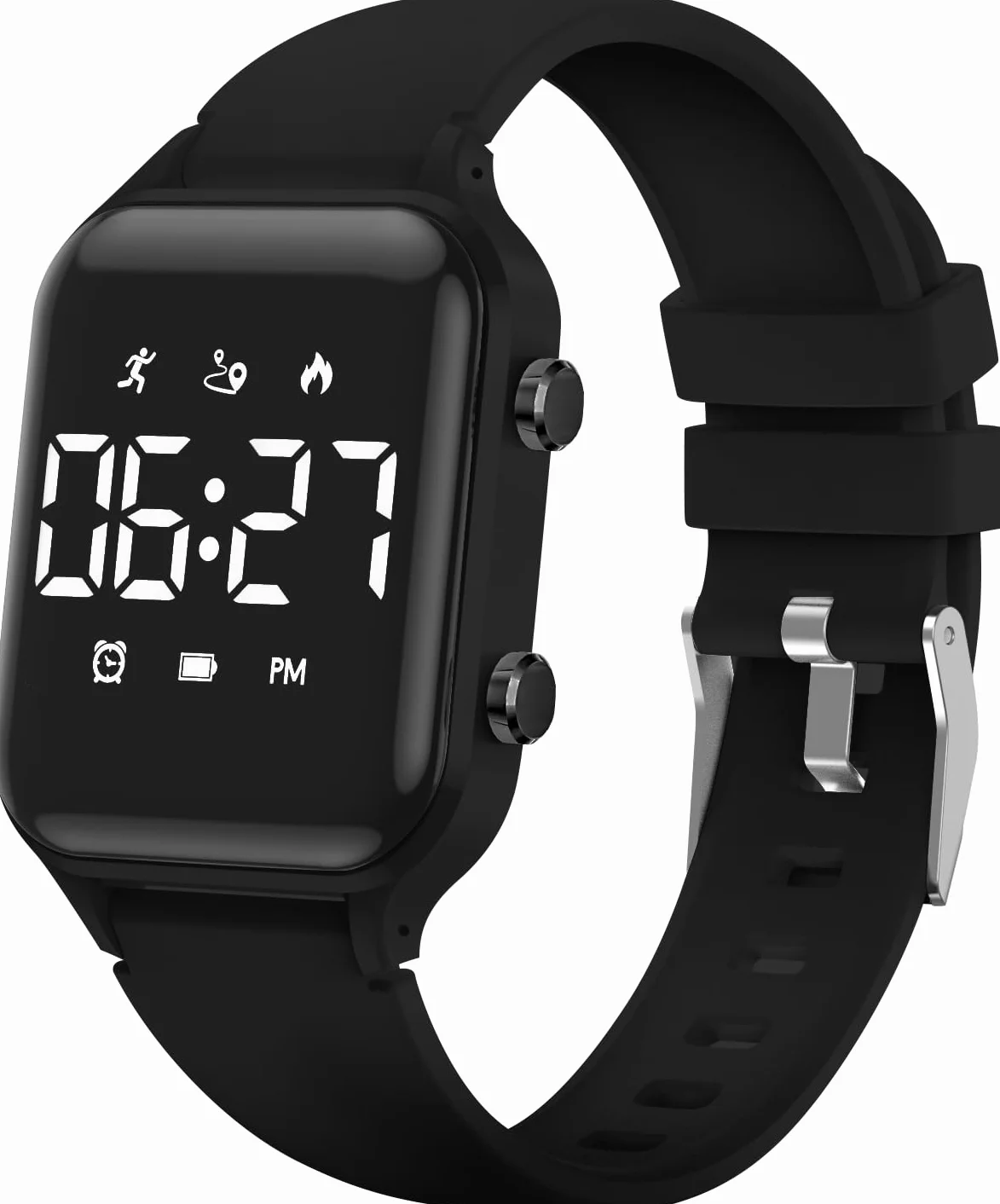 Caprock Montre Numérique LED Podomètre Enfants étanche 50 ATM Digitale avec Distance Vibration Double réveil Chronomètre