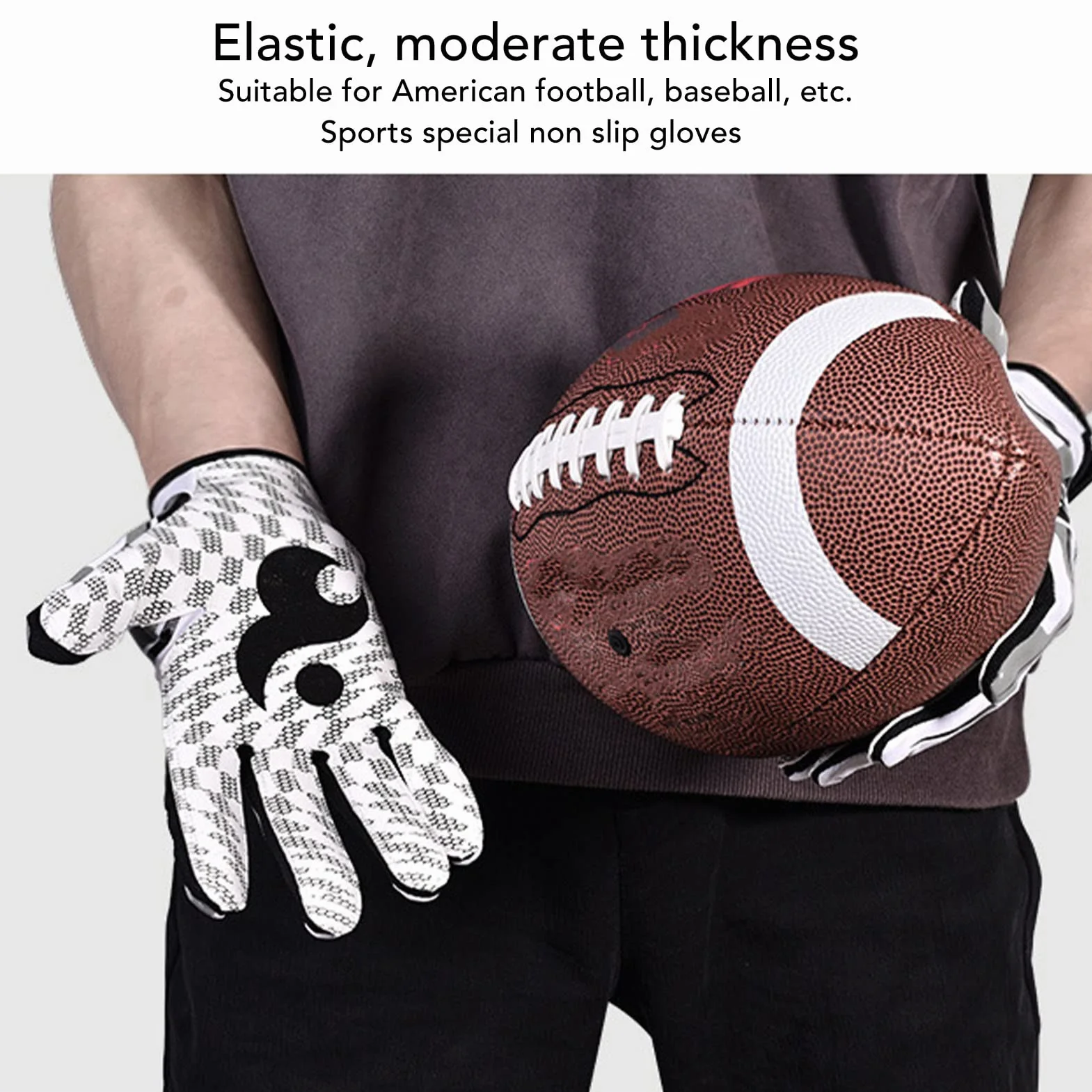 Gants De Football Antidérapants pour Hommes Jeunes Accessoires De Football