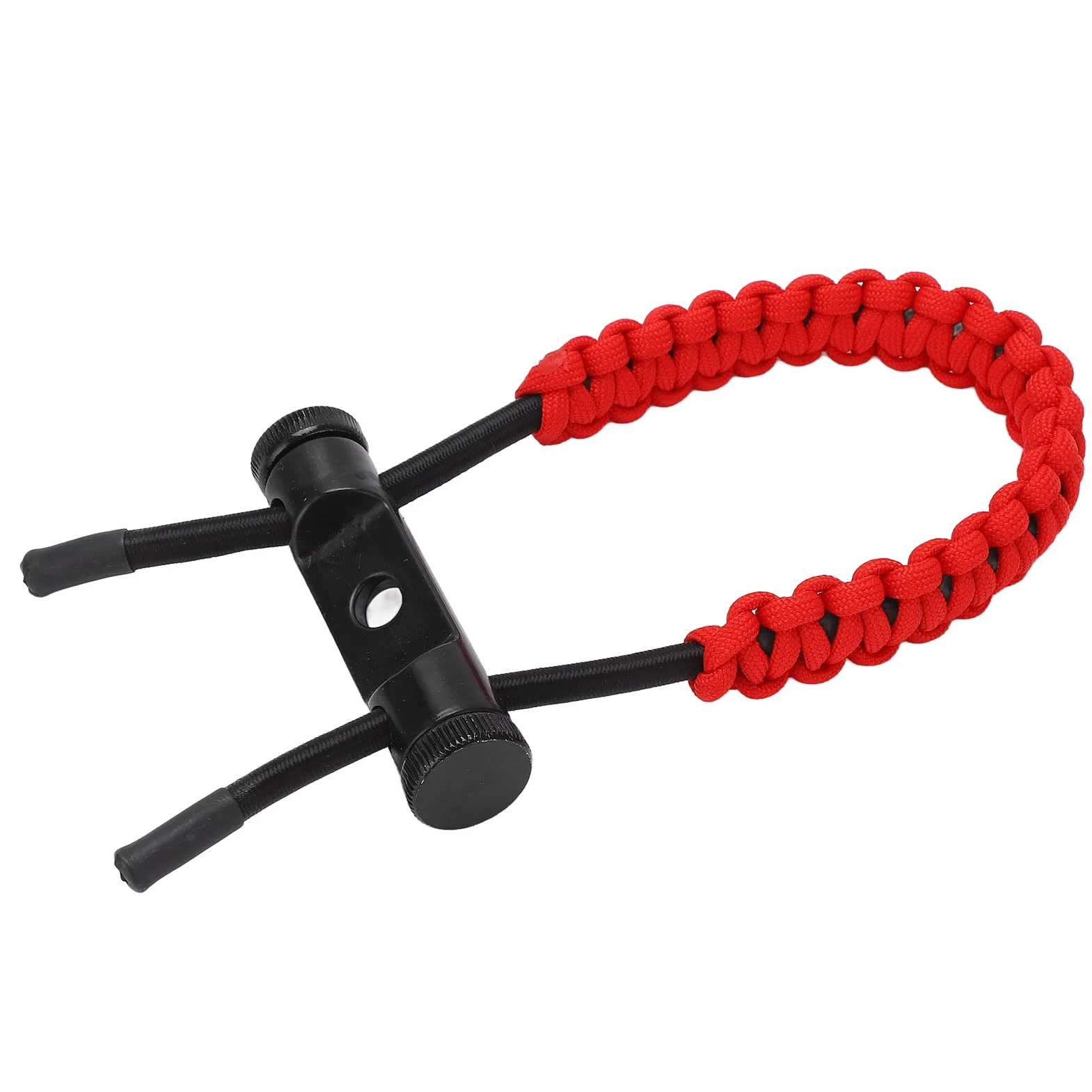 Élingues de Poignet d'Arc à Poulies Réglable Durable, Corde de Dragonne de Chasse pour Tir à l'Arc (Rouge)