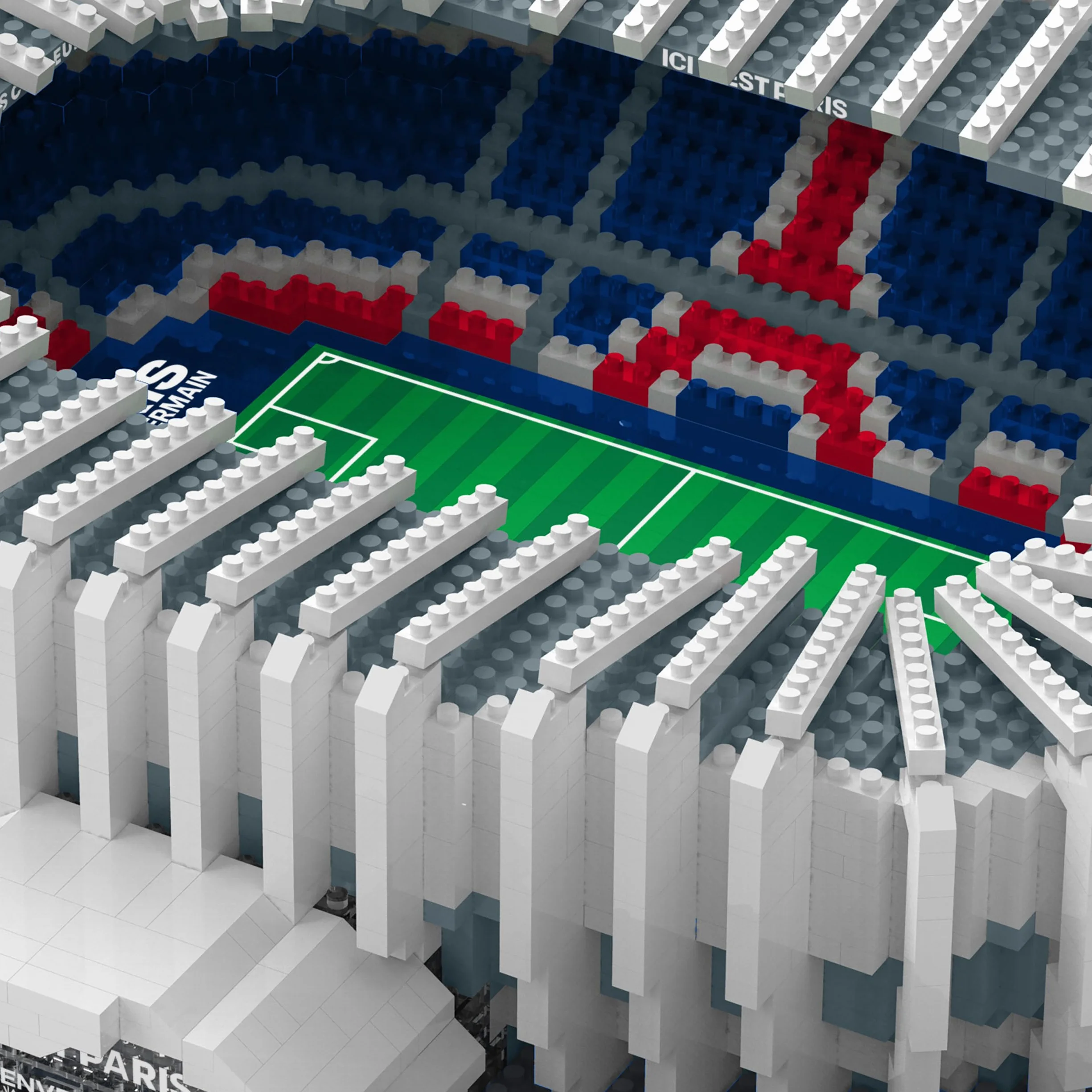 Paris Saint-Germain FC Parc des Princes BRXLZ Stade 3D Briques Modèle