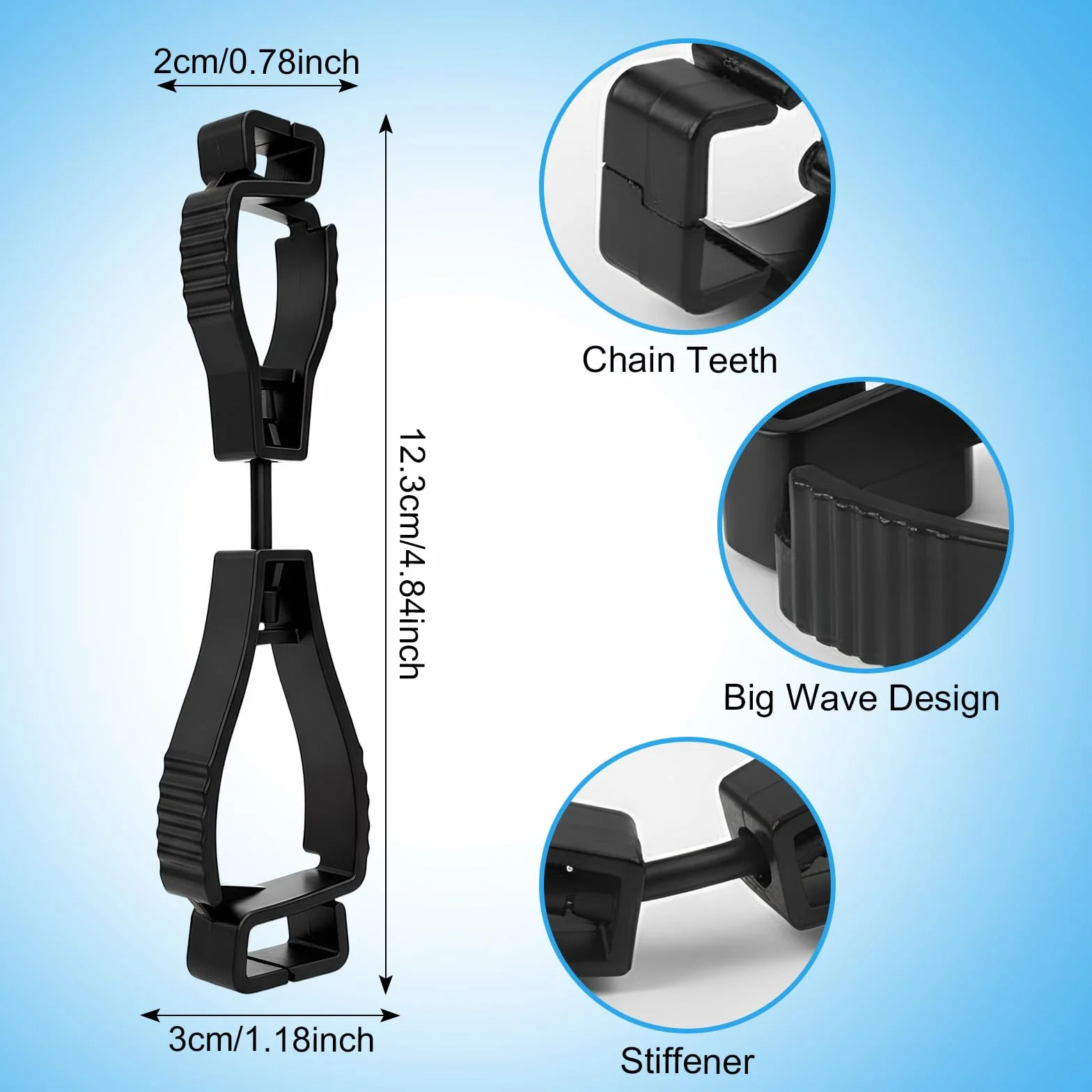 Porte-gants rotatifs à 360° Lot de 4 - Porte-gants de pompier portable