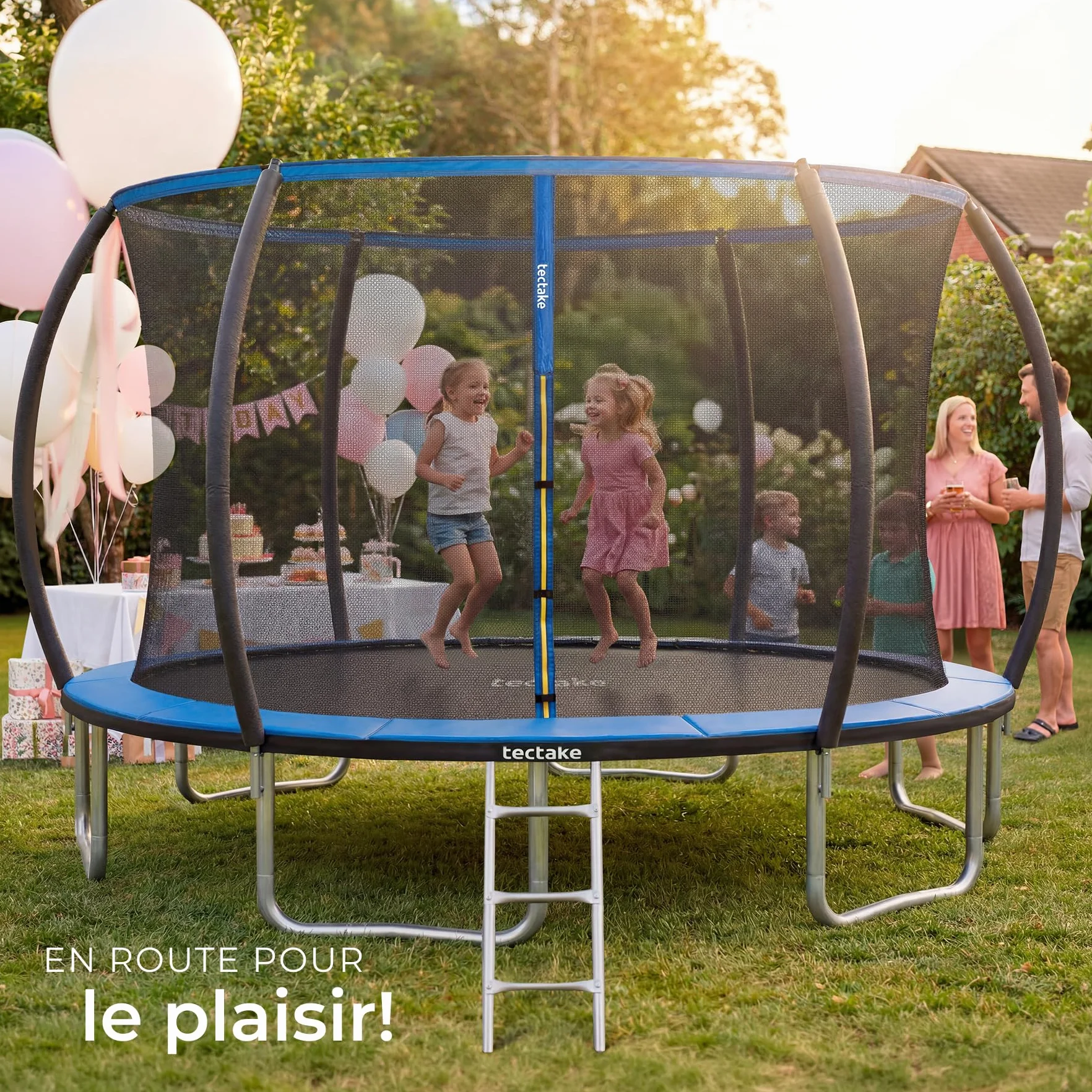 Trampoline de Jardin Ø 366 cm Certifié GS Filet Sécurité Enfants Échelle