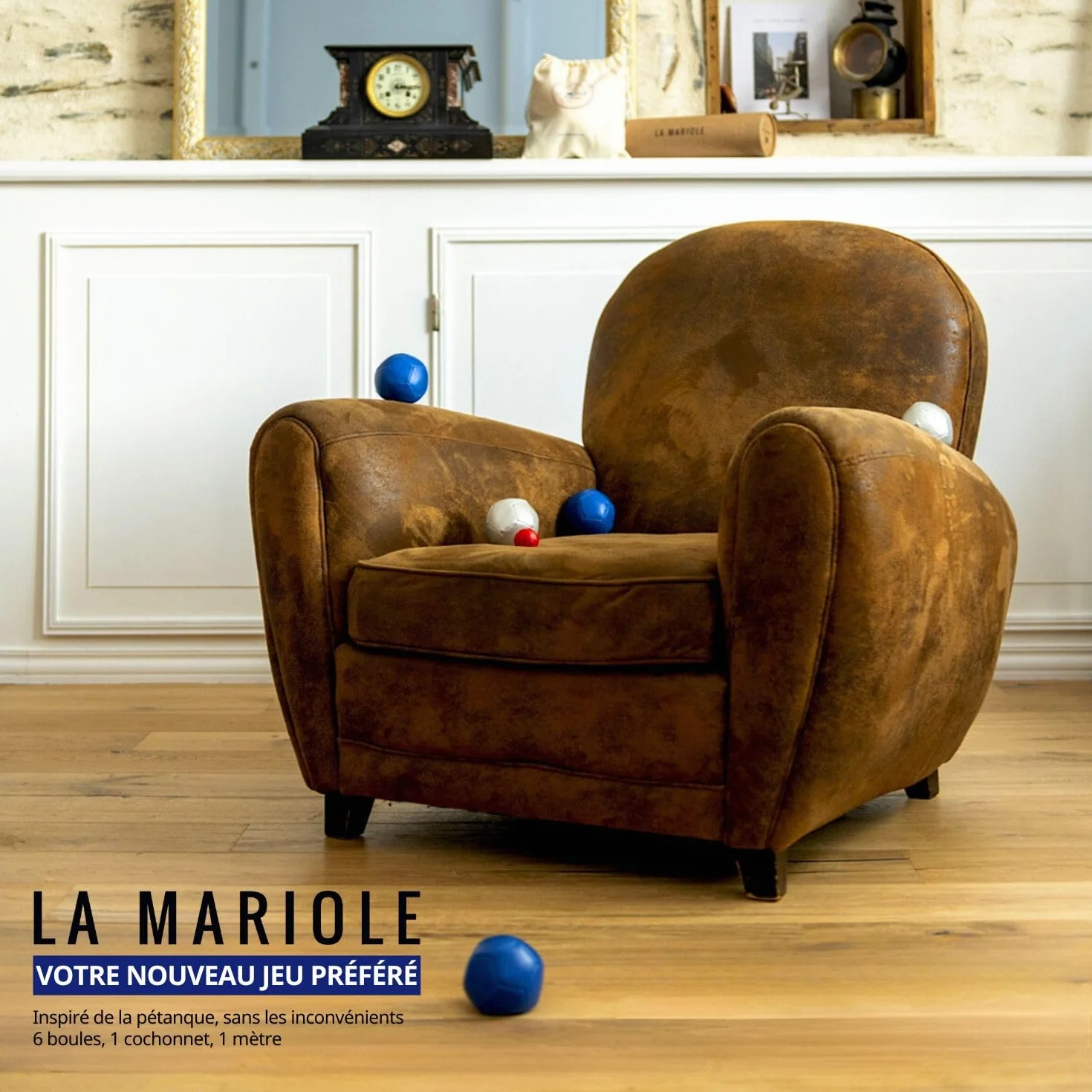 LA MARIOLE Jeu de Boules de Pétanque Tout Terrain Intérieur Extérieur Pack Officiel V4