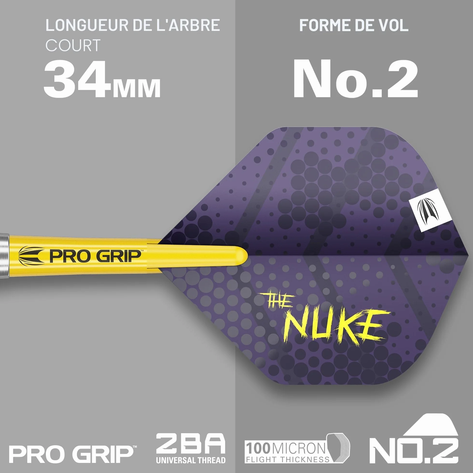 Target Darts Luke Littler Brass 22G Pointe en Acier Fléchettes Set The Nuke Player Édition Fléchette