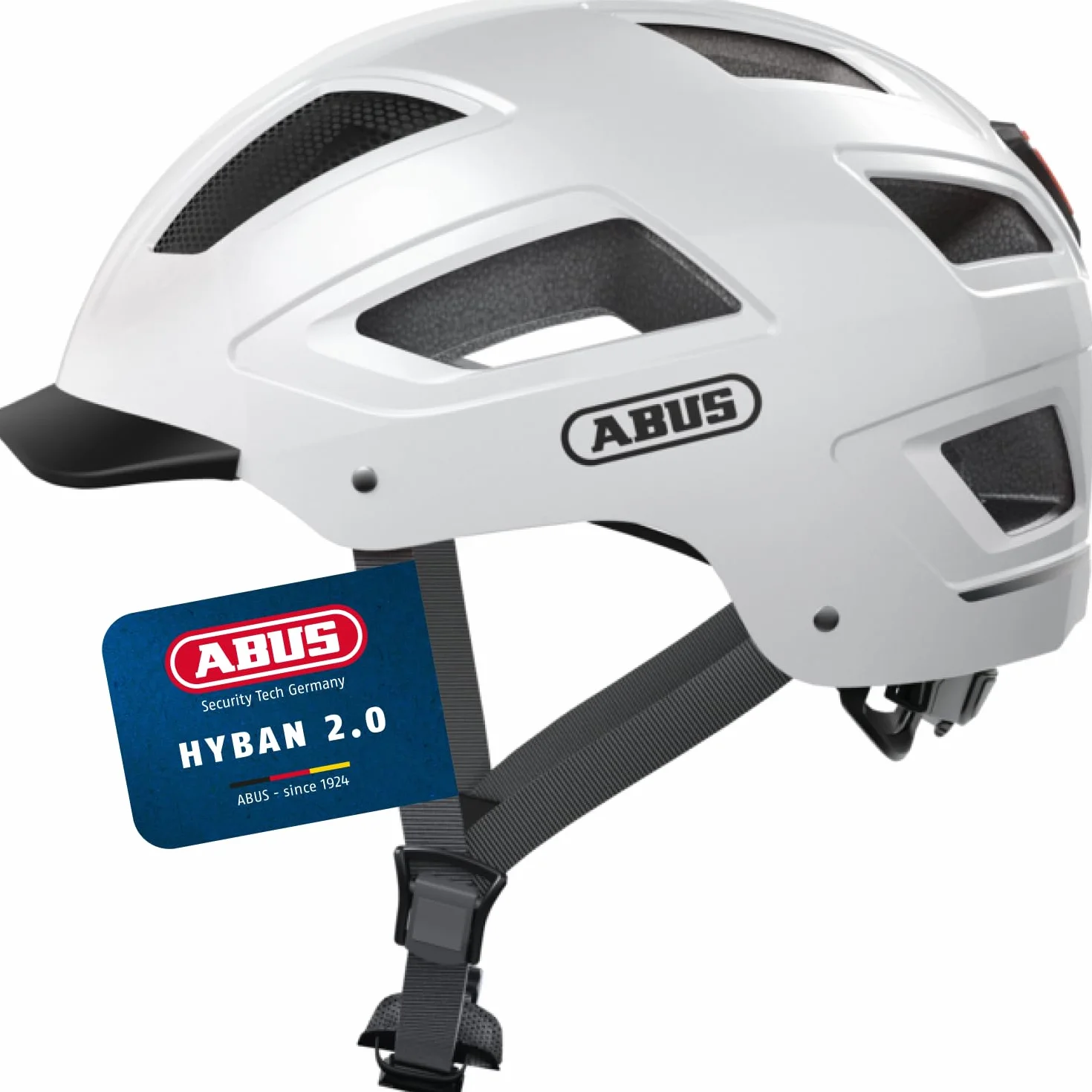 ABUS Hyban 2.0 Casque de Ville avec Feu Arrière Coque Dure ABS Vélo pour Hommes et Femmes