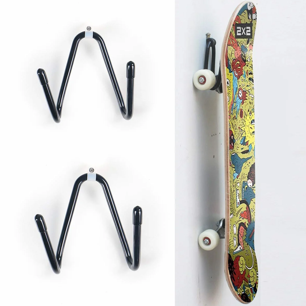 Support mural pour skateboard, crochet de suspension avec vis, pour skateboard longboard pennyboard guitare