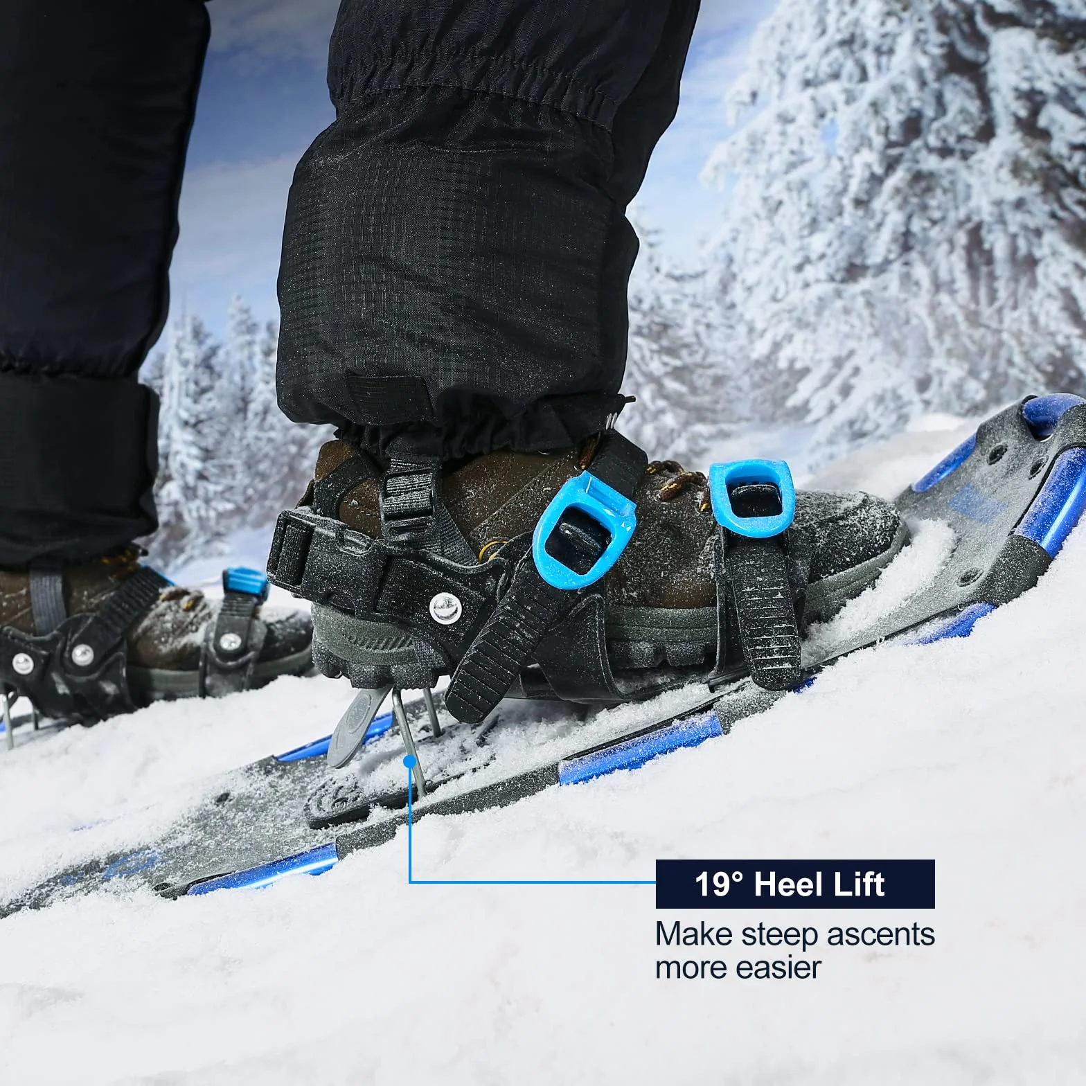 Odoland Ensemble de Chaussures de Neige 4 en 1 Hommes Femmes Imperméable Taille 54 cm 63 cm 76 cm