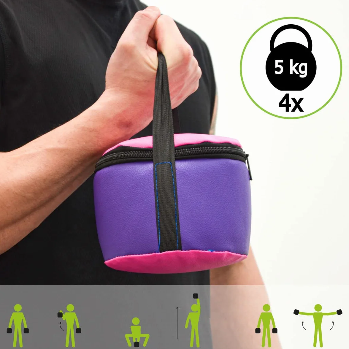EYEPOWER Power Bag de Musculation 5-20kg 20x60cm Sandbag