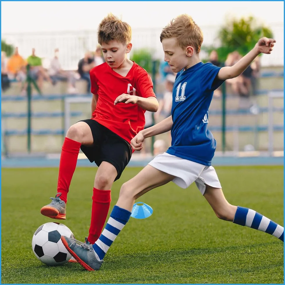 Lot de 15 Cônes d'Entraînement en PE Souple - 5 Couleurs Vives pour Football, Rugby, Fitness