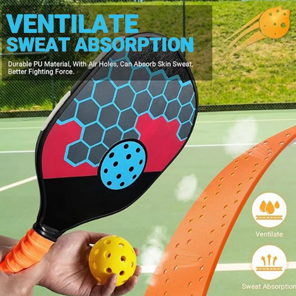 Lot de 2 grips surélevés pour raquette de pickleball