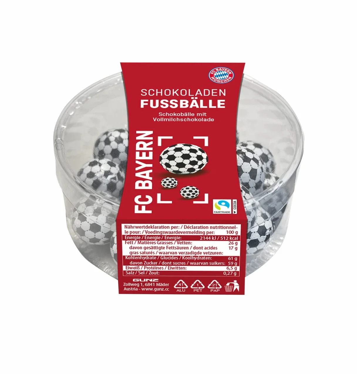 FC Bayern München Ballon de football au chocolat 125 g