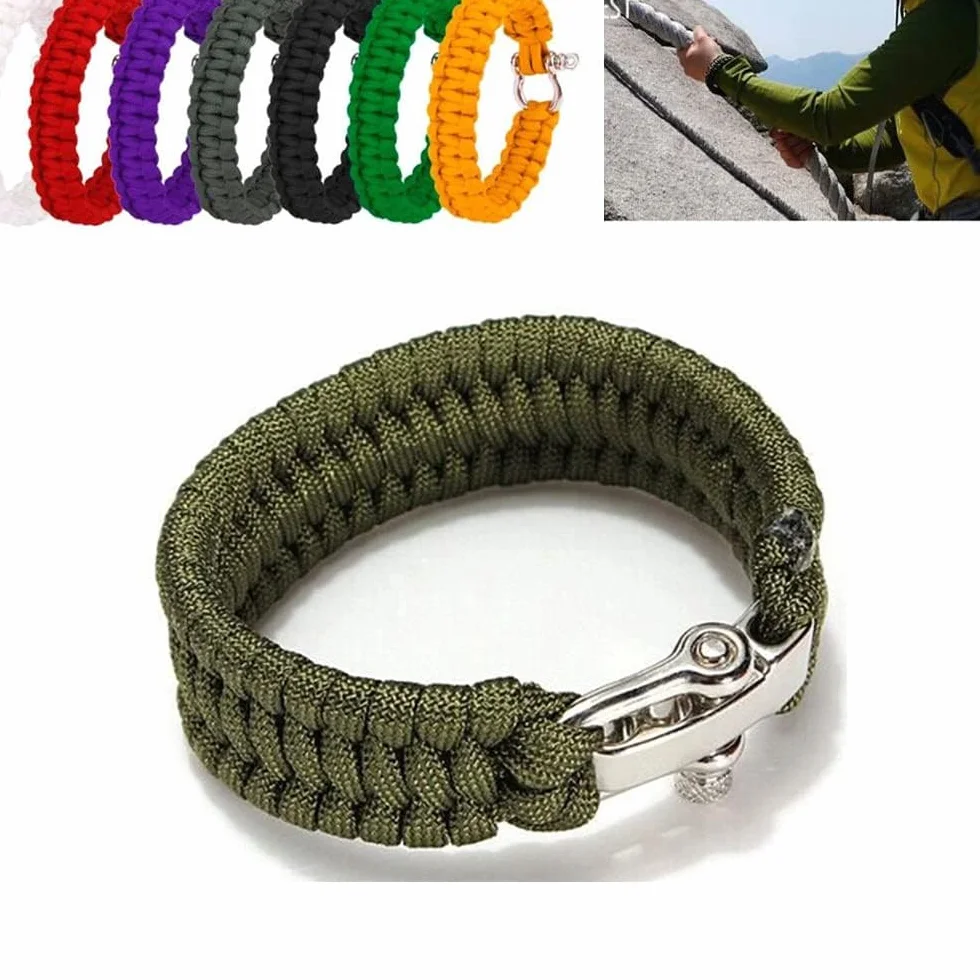 Bracelet de survie en paracorde SagaSave avec boucle réglable pour camping et randonnée