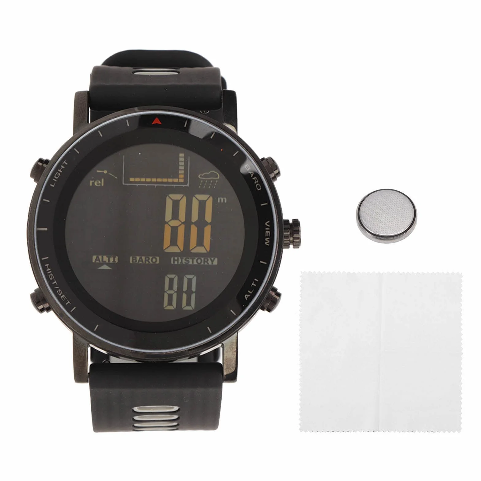 Fockety Montre de Sport Numérique Étanche avec Altimètre, Baromètre et Thermomètre pour Hommes et Femmes