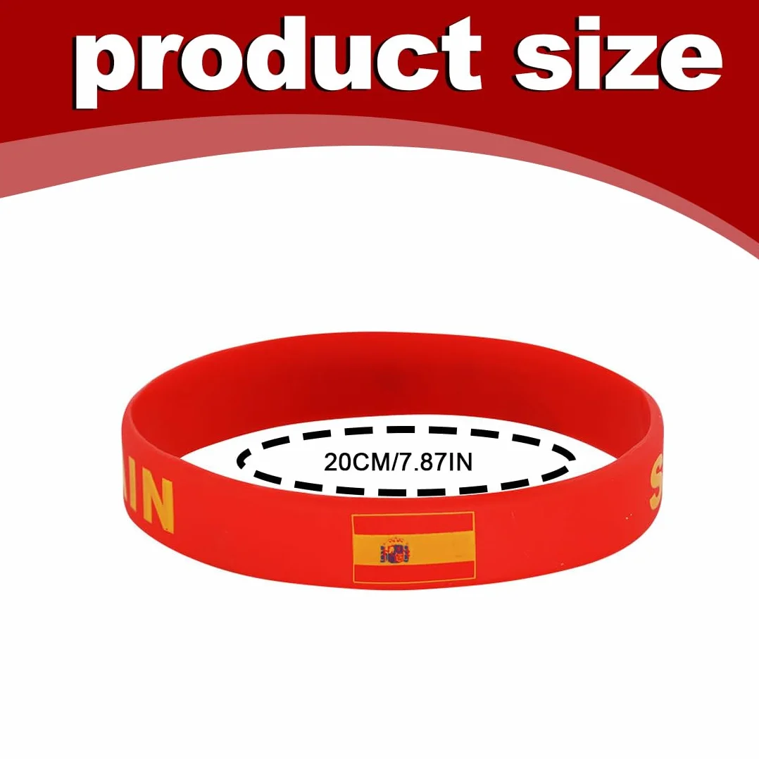 Spanische Flag Silicone Wristbands Bracelet Robuste Durable Drapeau Spanische Sport Coupe Du Monde Souvenirs Football