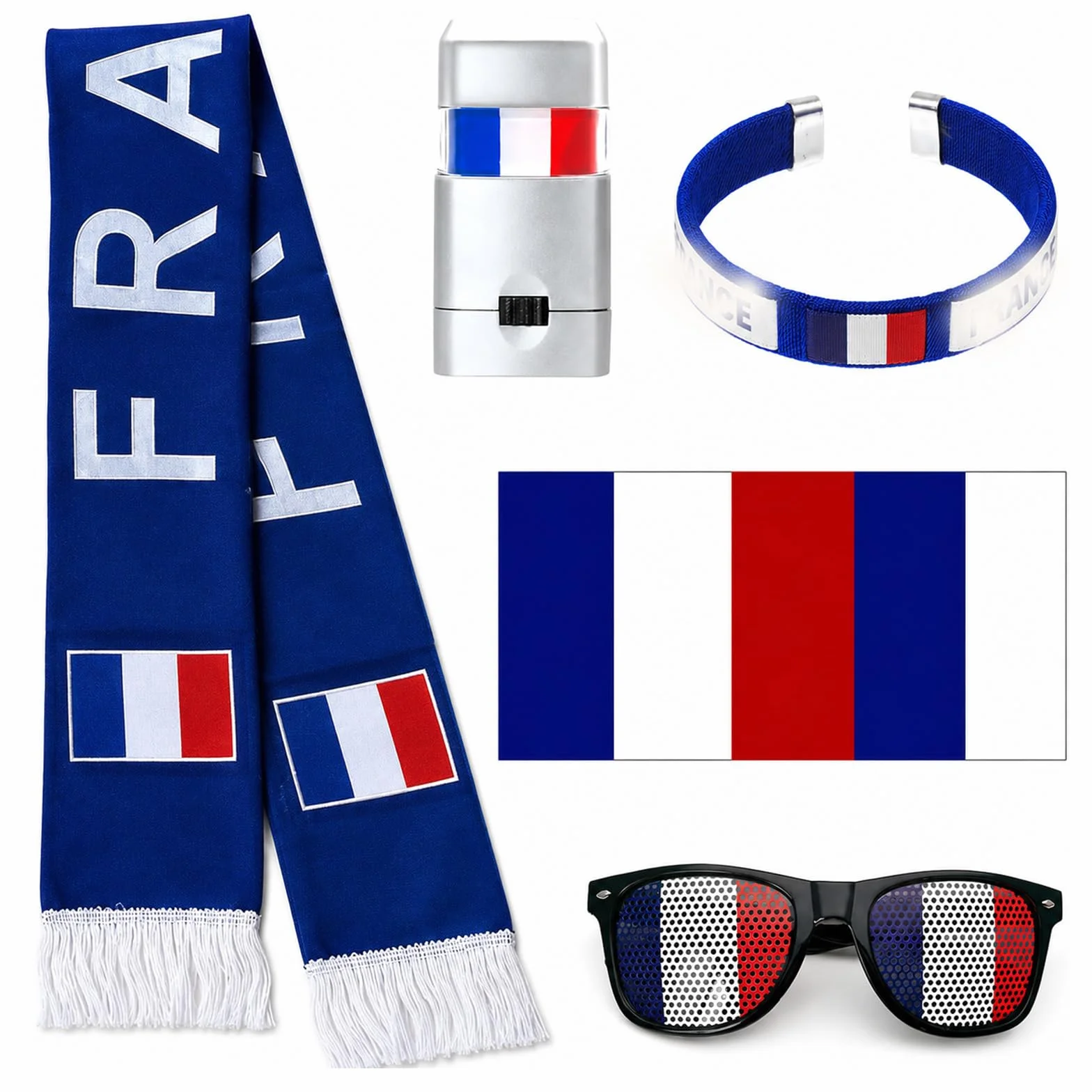 Kit Supporter France 5 Pièces Maillot Équipe de France 2026 Accessoires Fan Coupe du Monde