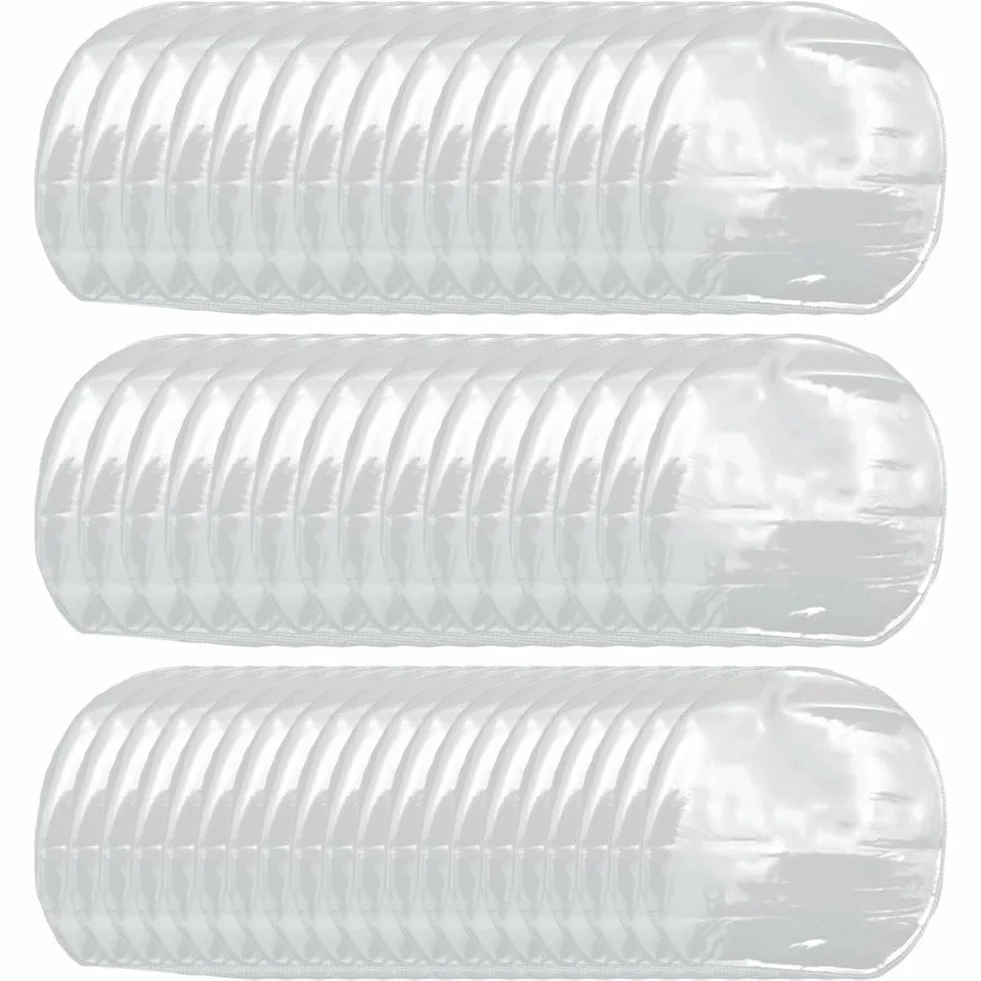 Film de protection en caoutchouc pour raquette de tennis de table – 50 housses PVC transparentes 16,9 x 16,9 cm réutilisables