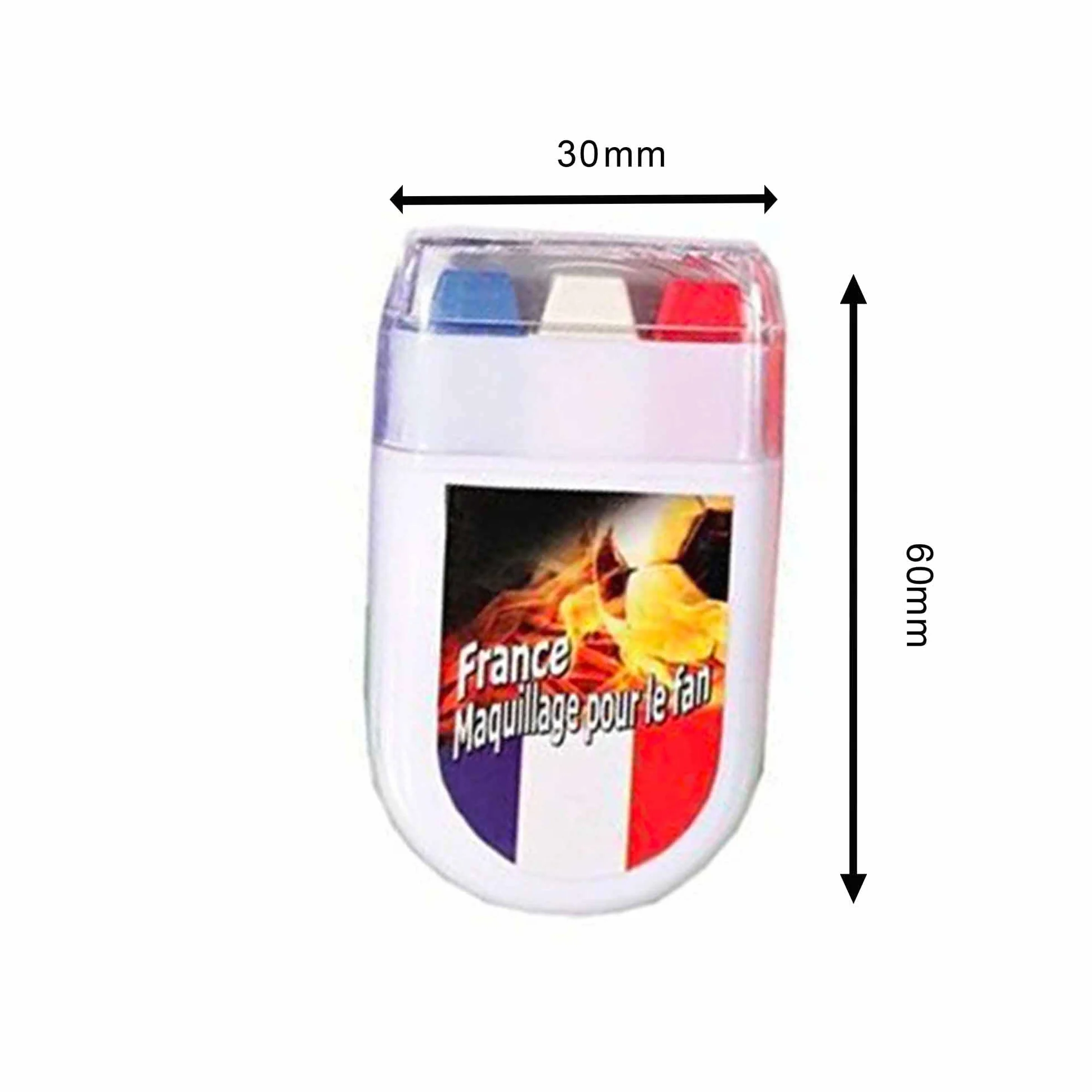 Accessoire du Supporter Maquillage 3 Couleurs Drapeau Français 6 cm