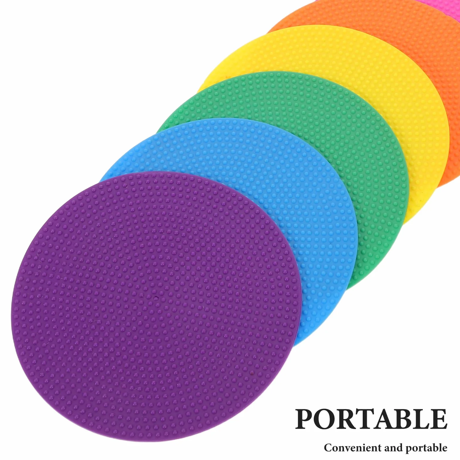 Mikinona 12 Pièces Marqueurs Plats Multicolores Football Disques Antidérapants Repères Sol Sport Agilité