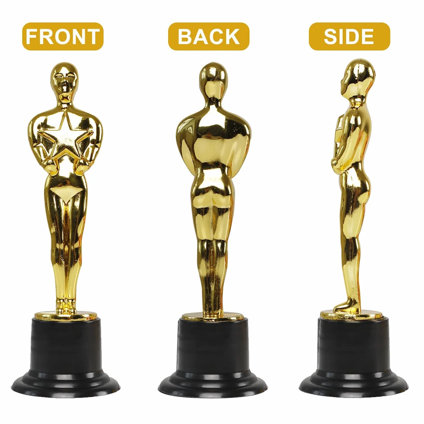 Statuettes de Trophées en Plastique Lot de 24 pour Récompense Scolaire et Fête
