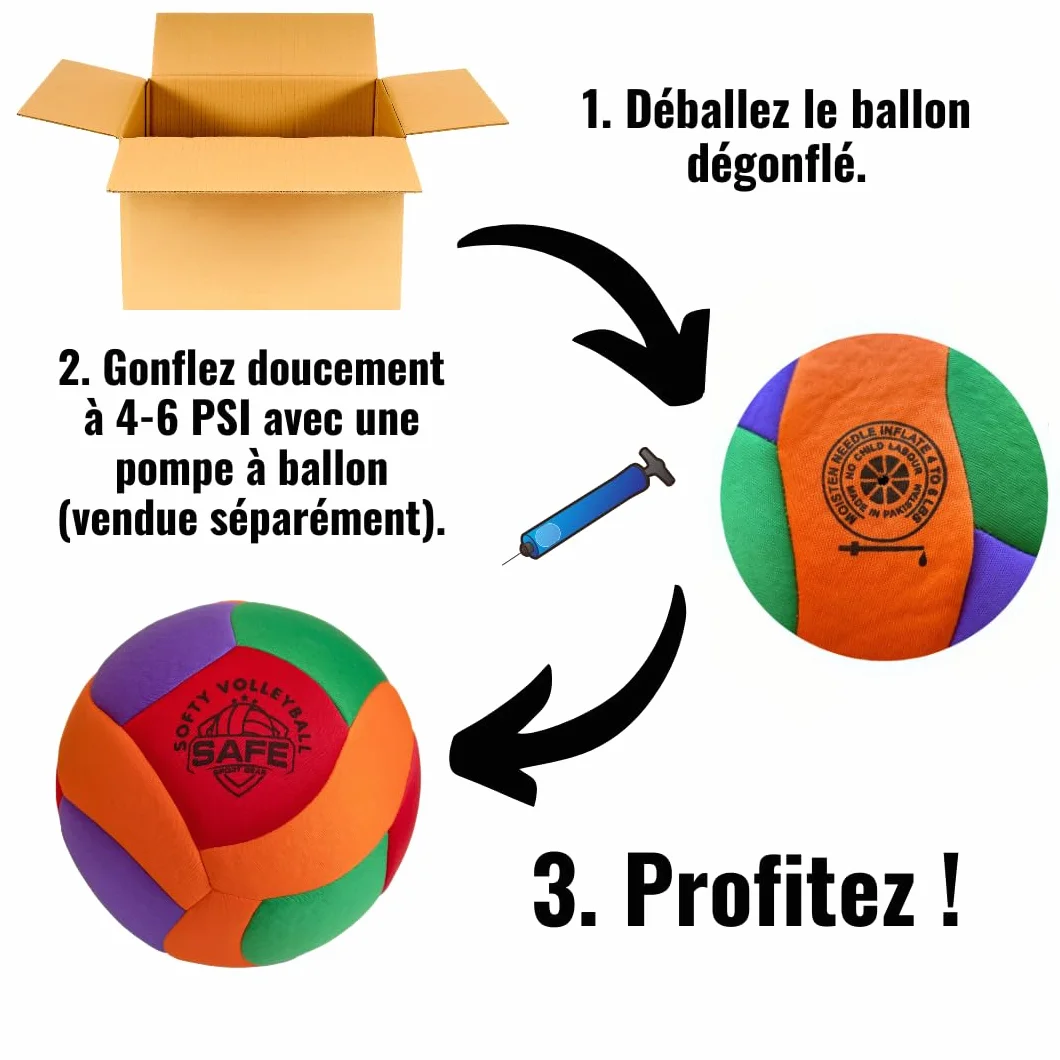 Volleyball Super Doux pour Enfants - Ballon avec Rebond et Toucher Réalistes - Parfait pour Maison, Jardin ou Gymnase