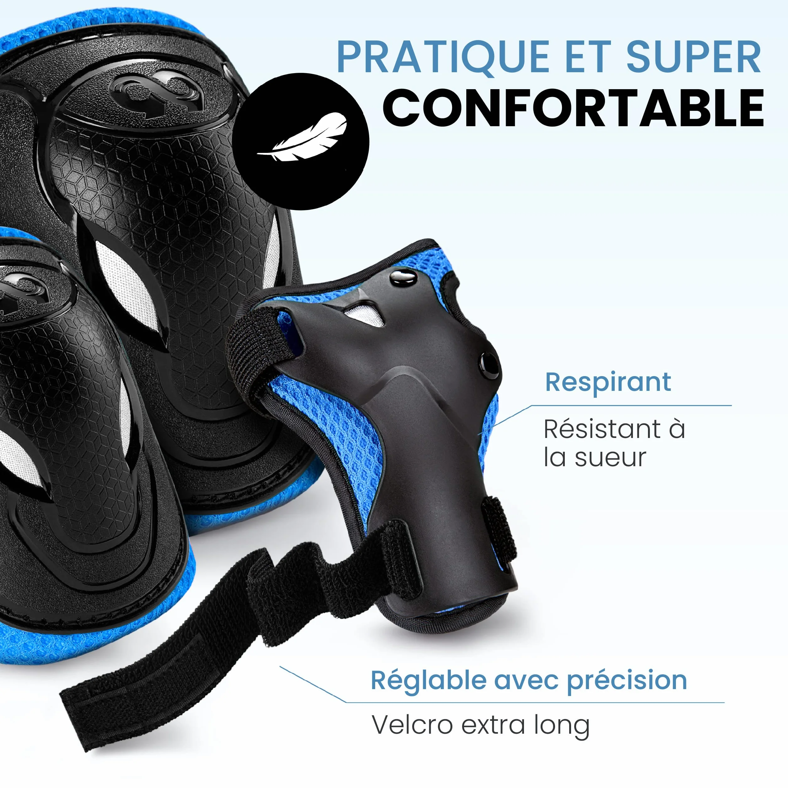 Protection Roller Enfant Fille Coudiere Set 6pc pour Roller et Skateboard Genouillere Protège-Mains