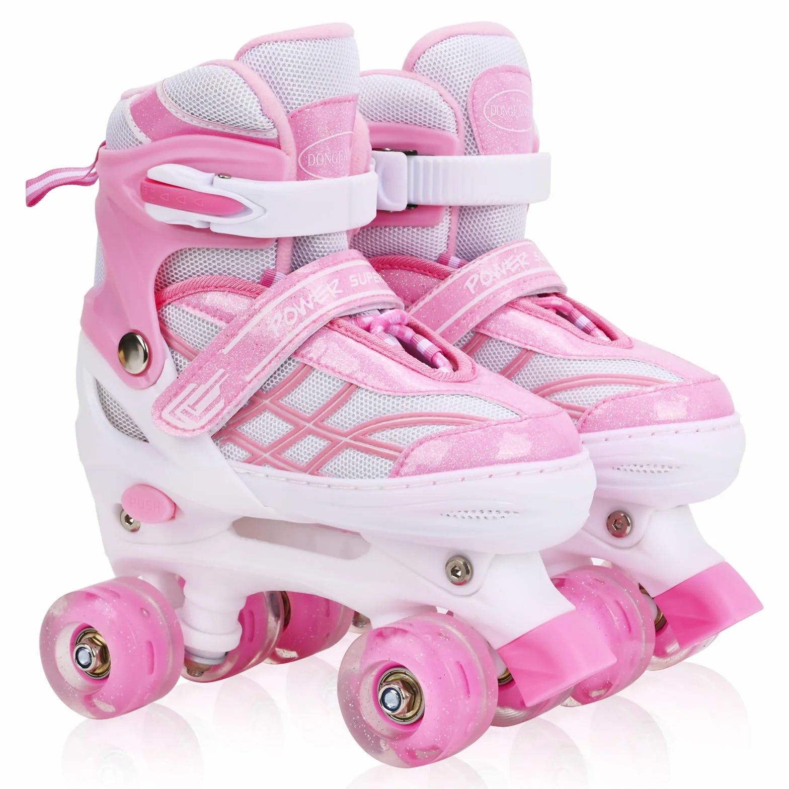 Patins à roulettes réglables pour Enfants Filles débutants 4 Tailles