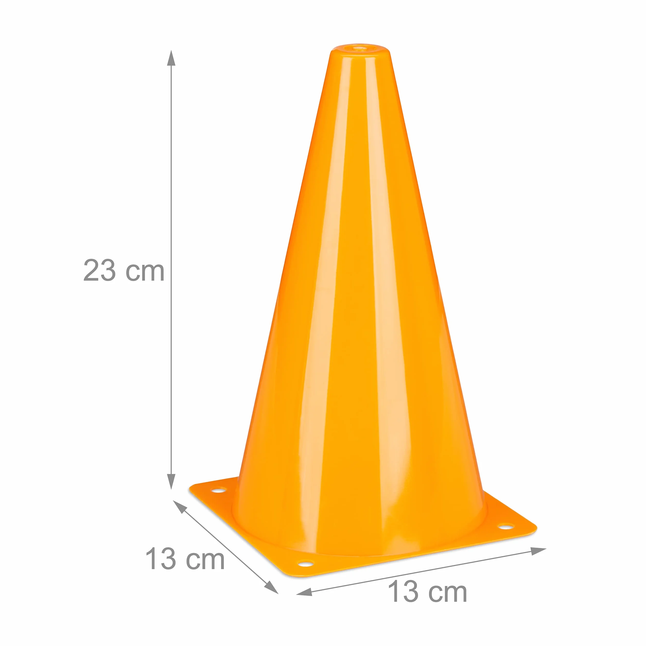 Relaxdays Cônes de signalisation orange Lot 16 football dressage chien sport équestre plots chantier