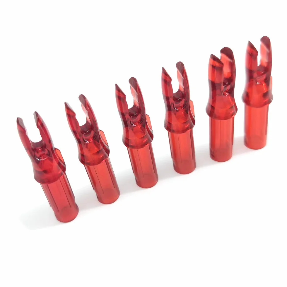 SHARROW Queue de Flèche Insérer Encoche pour Flèches ID 6.2mm Arbre de Flèche en Plastique pour Chasse