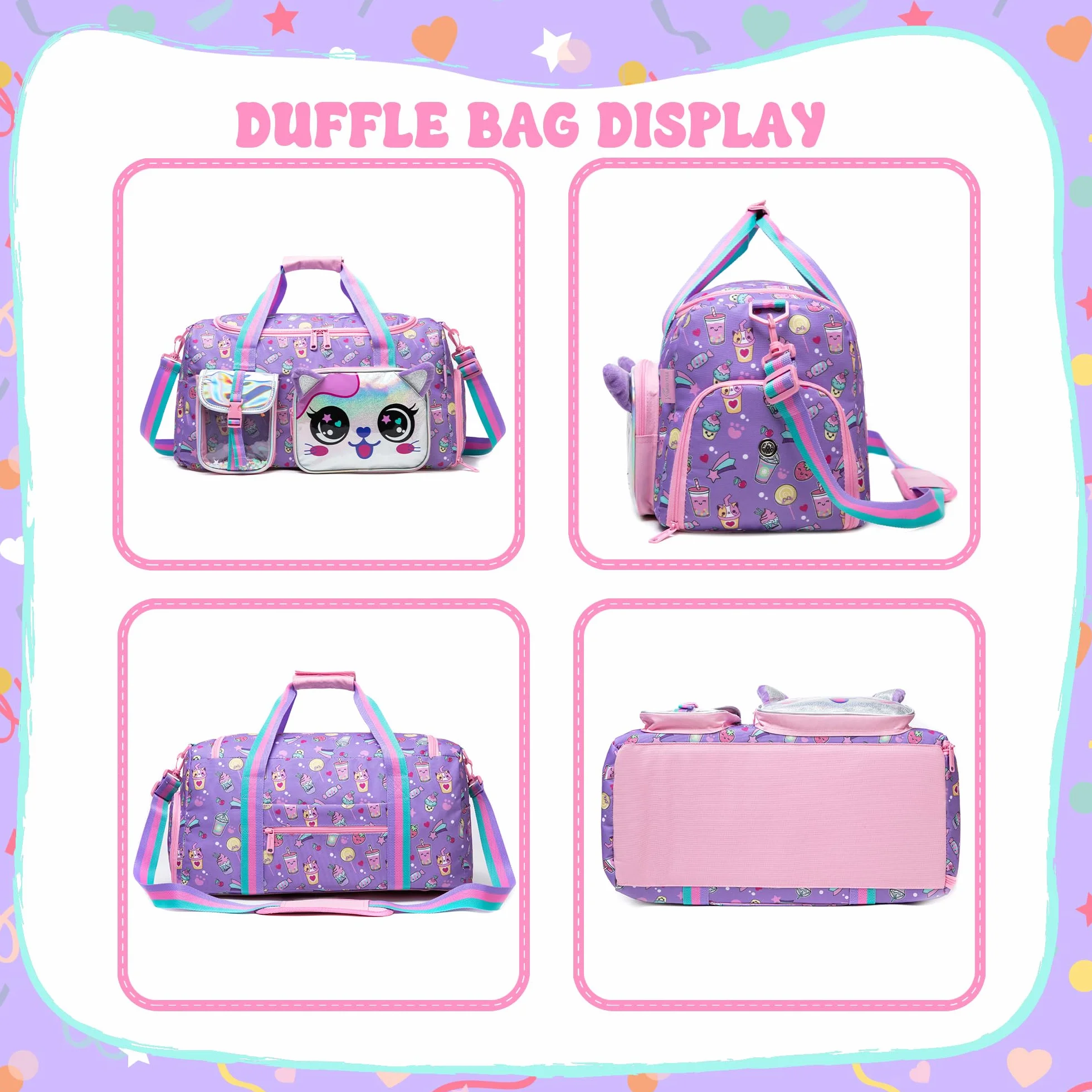 HTgroce Sac de Sport Fille Voyage Enfant Gym Résistant Piscine Danse Loisir