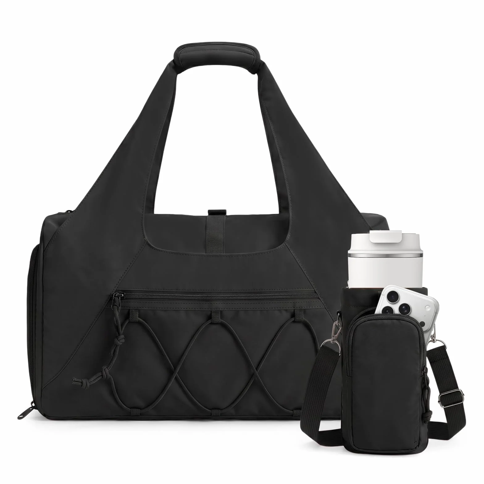 Flintronic Sac de Sport Femme avec Compartiment Chaussures et Humide, Léger, pour Voyage et Gym