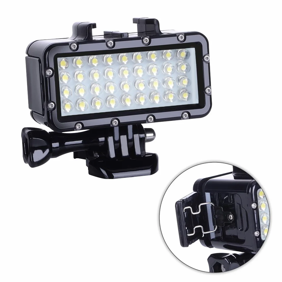 Suptig Phares de plongée sous-marins DEL étanches 45 mètres Compatible Gopro Hero 13/12/11/10/9/8/7/6/5/4/3/3+ Akaso Dji