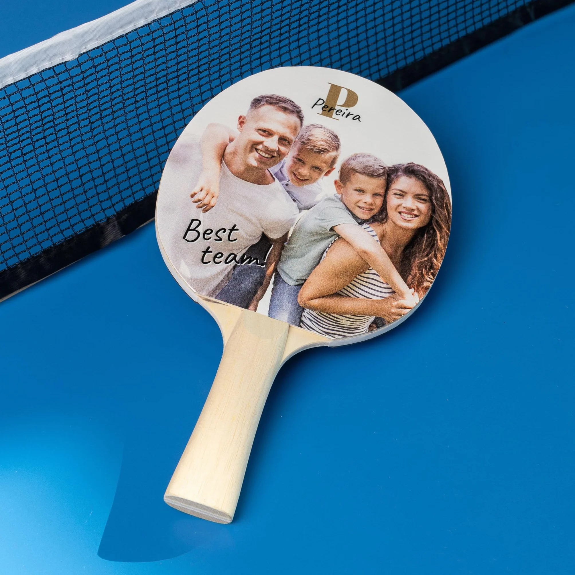 Raquettes de Ping-Pong Personnalisées avec Photo et Nom - Impression Directe sur Caoutchouc