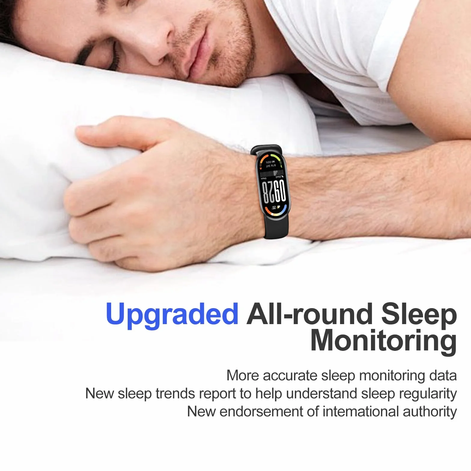Xiaomi Smart Band 10, écran AMOLED 1,72", 60 Hz, autonomie 21 jours, SpO2, fréquence cardiaque, 5 ATM, Noir