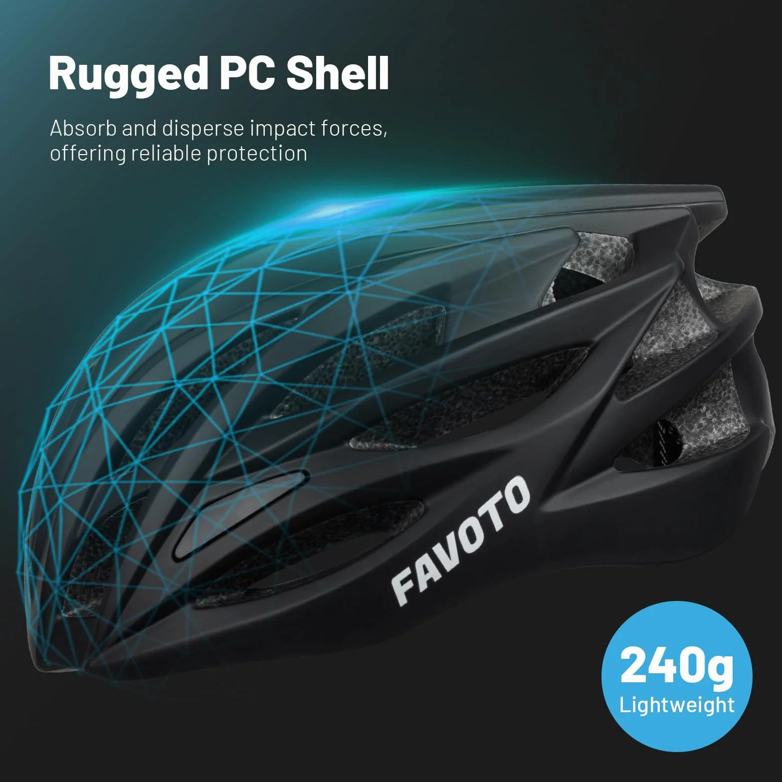 Favoto Casque de Vélo Réglable Léger Certifié CE TUV Casques de Cyclisme VTT Route Montagne