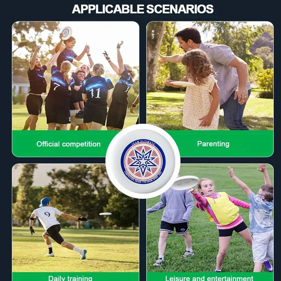 Frisbee de compétition Ultimate, disque de lancer professionnel rotatif