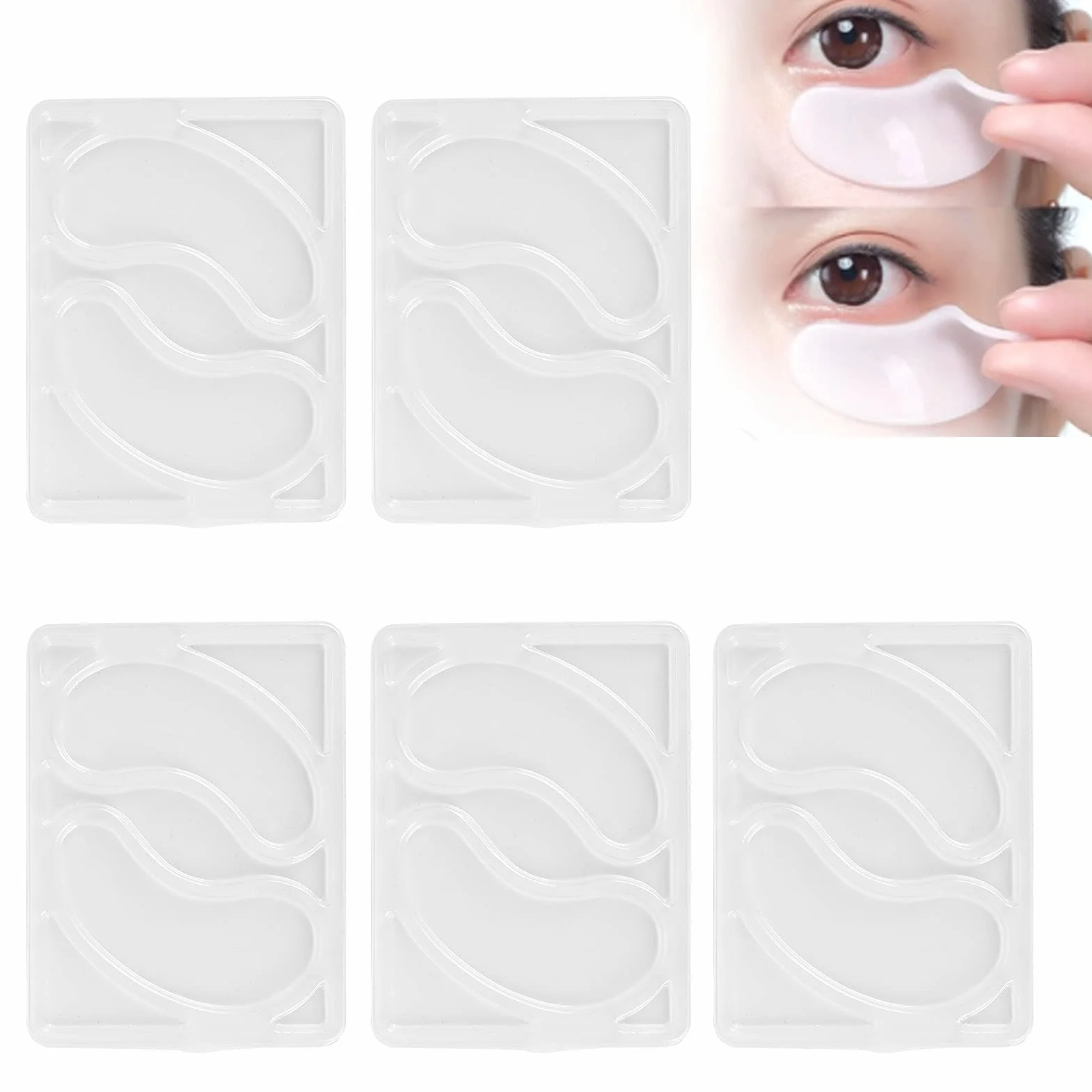 Moule de Masque pour les Yeux Réutilisable 5 Pièces Patch Multifonctionnel Soins de la Peau