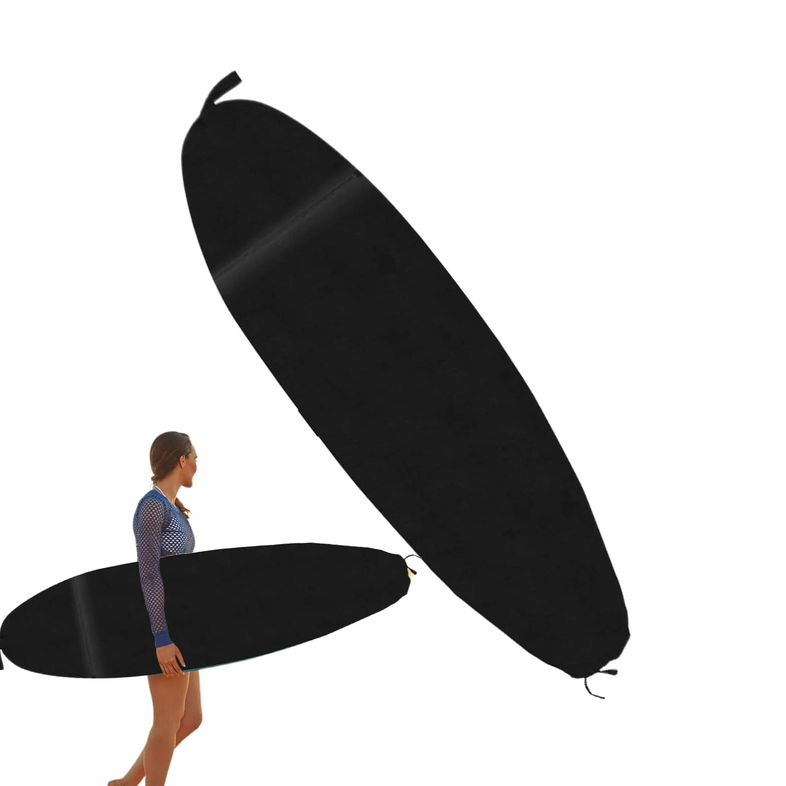 Housse de surf Sac de transport avec cordon de serrage pour bodyboard et planche de surf protection rangement sports nautiques