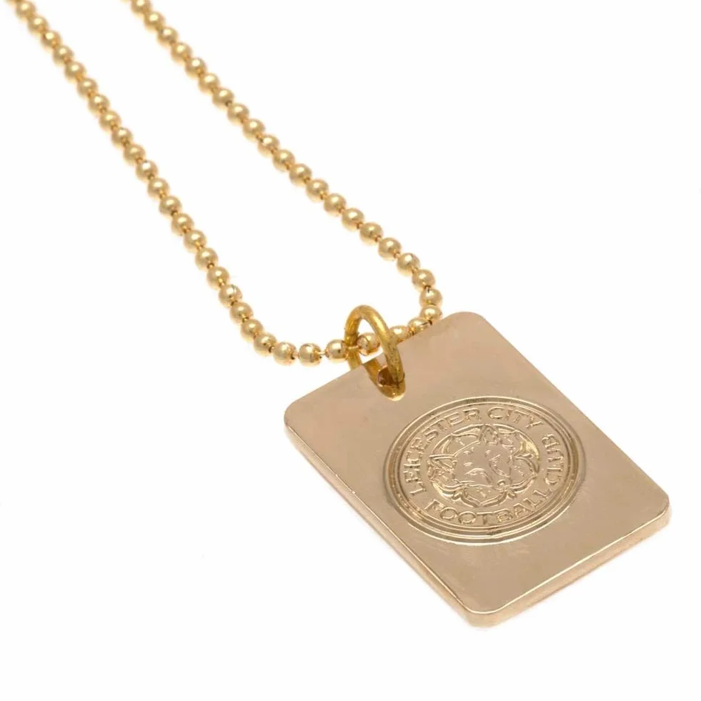 Leicester City F.C. Plaqué Dog Tag Chaîne Officiel