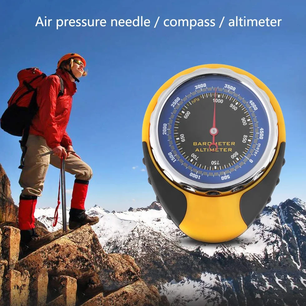 Baromètre Altimètre Boussole Thermomètre 4 en 1 Testeur sans Pile Randonnée Plein Air