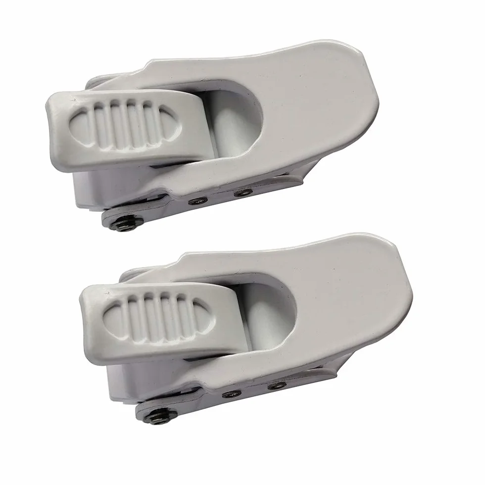 Fixations de Snowboard Blanches UP100 1 Jeu 2 Boucles 2 Sangles Grand Type