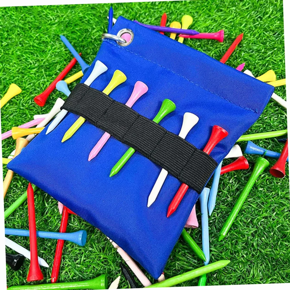 TOYANDONA Golf Accessories Tee Holder Pouch Nylon Blue