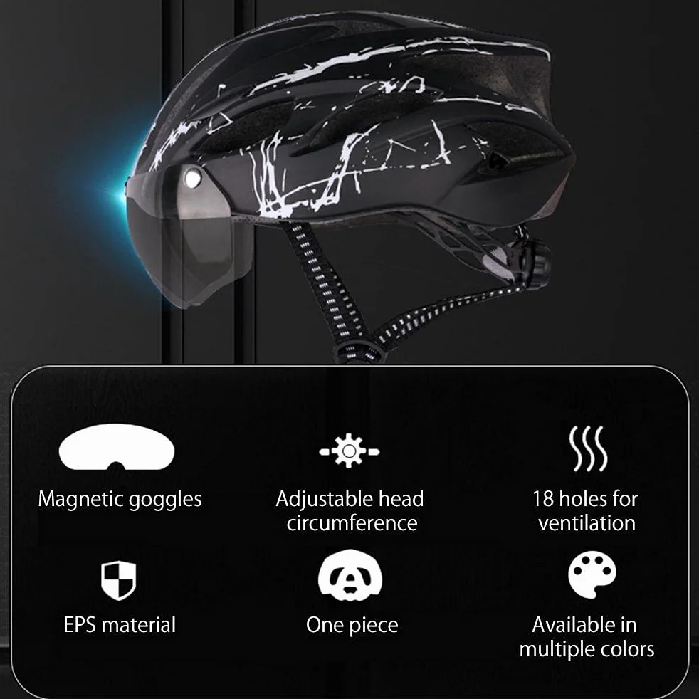 Hahepo Casque de vélo de course avec visière magnétique respirant pour patinage scooter roller longboard BMX
