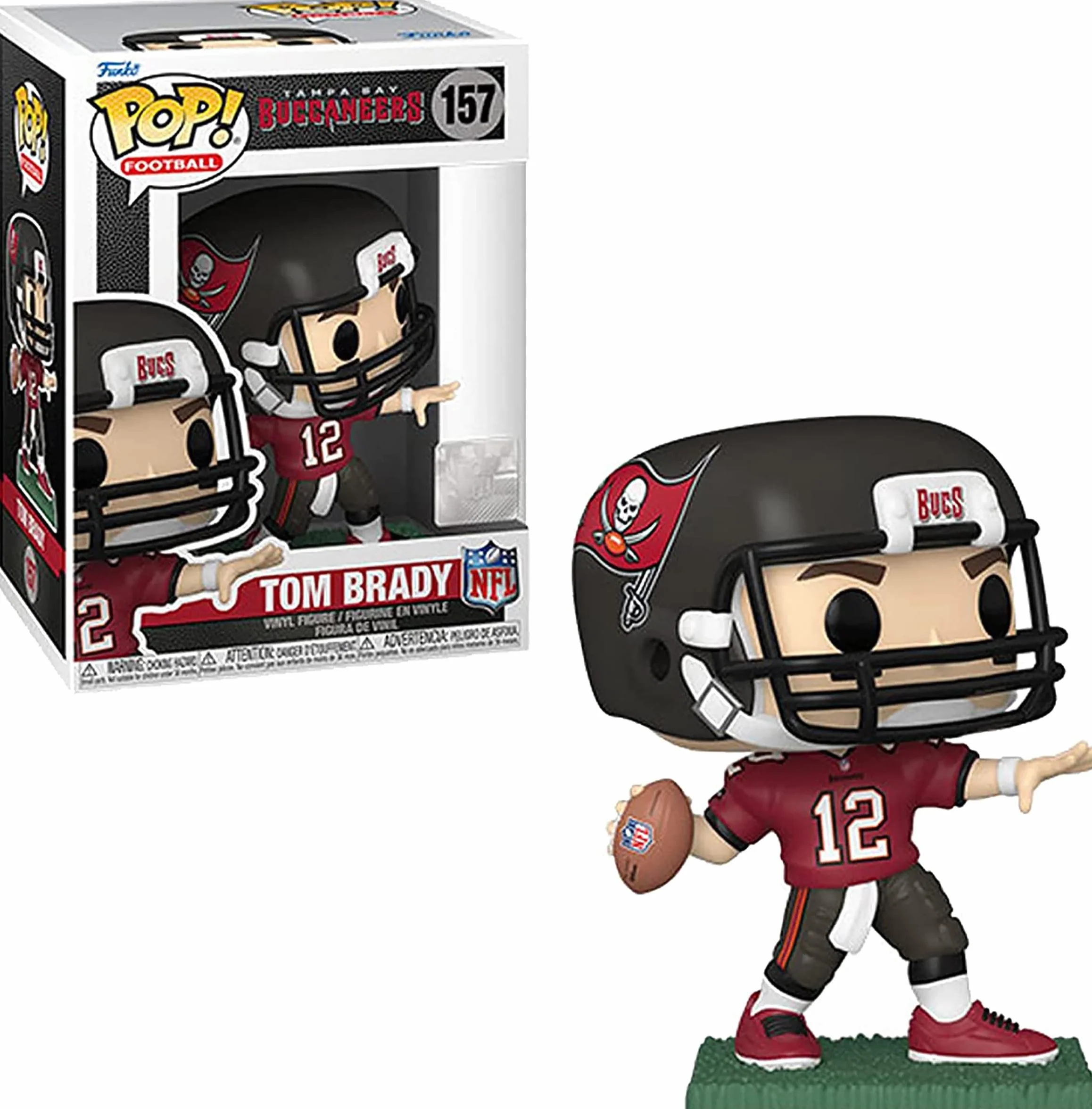 Funko Pop! NFL: Bucs - Tom Brady (Home Uniform) Figurine en Vinyle à Collectionner