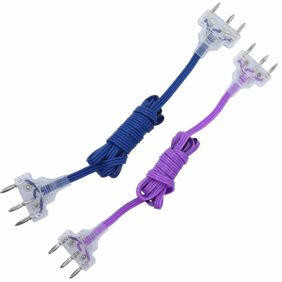Cordon de corps pour clôture Epee, câble conducteur flexible PVC 1,8 m cuivre, transmission stable (bleu)