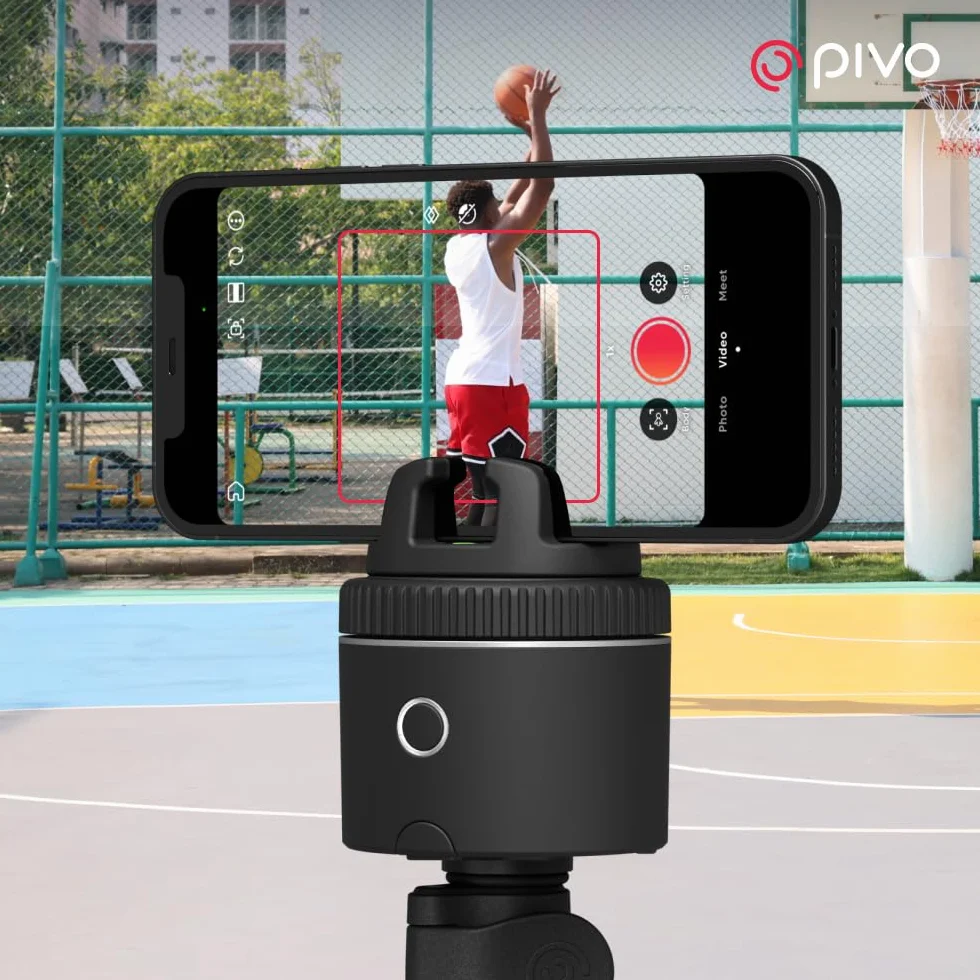 Pivo Équestre Pod Support de Téléphone Intelligent, Suivi Automatique des Chevaux, 6 Vitesses, Rotation 360°, Télécommande (Noir)