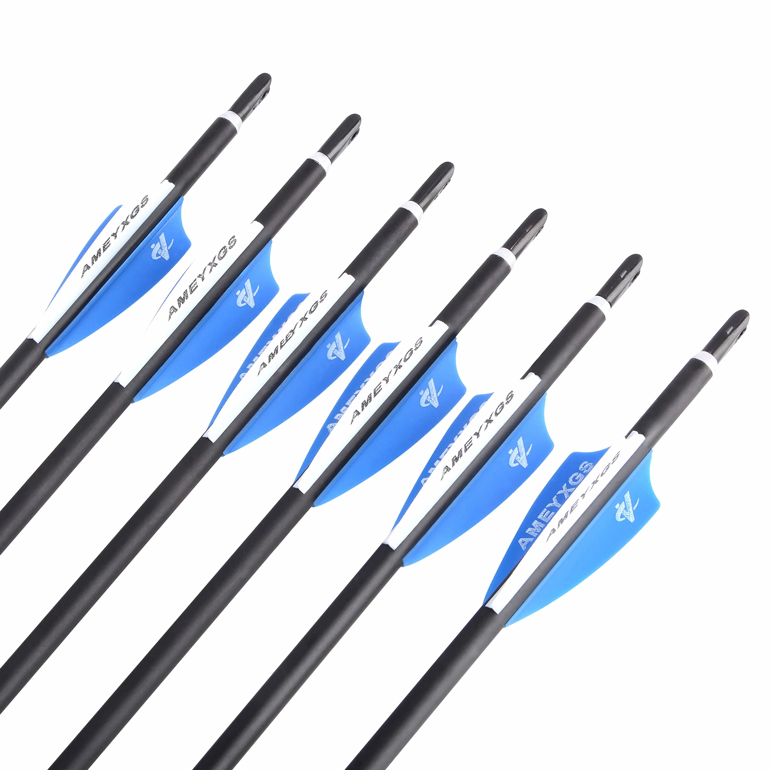 Flèches de tir à l'arc en Carbone 32" ID 4,2 mm 1000 Spine pour arc composé et classique 12/24 pcs